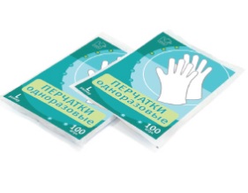 Перчатки полиэтиленовые одноразовые р-р M (средний) 100шт в пакете DGL002L "А.Д.М." *1/100