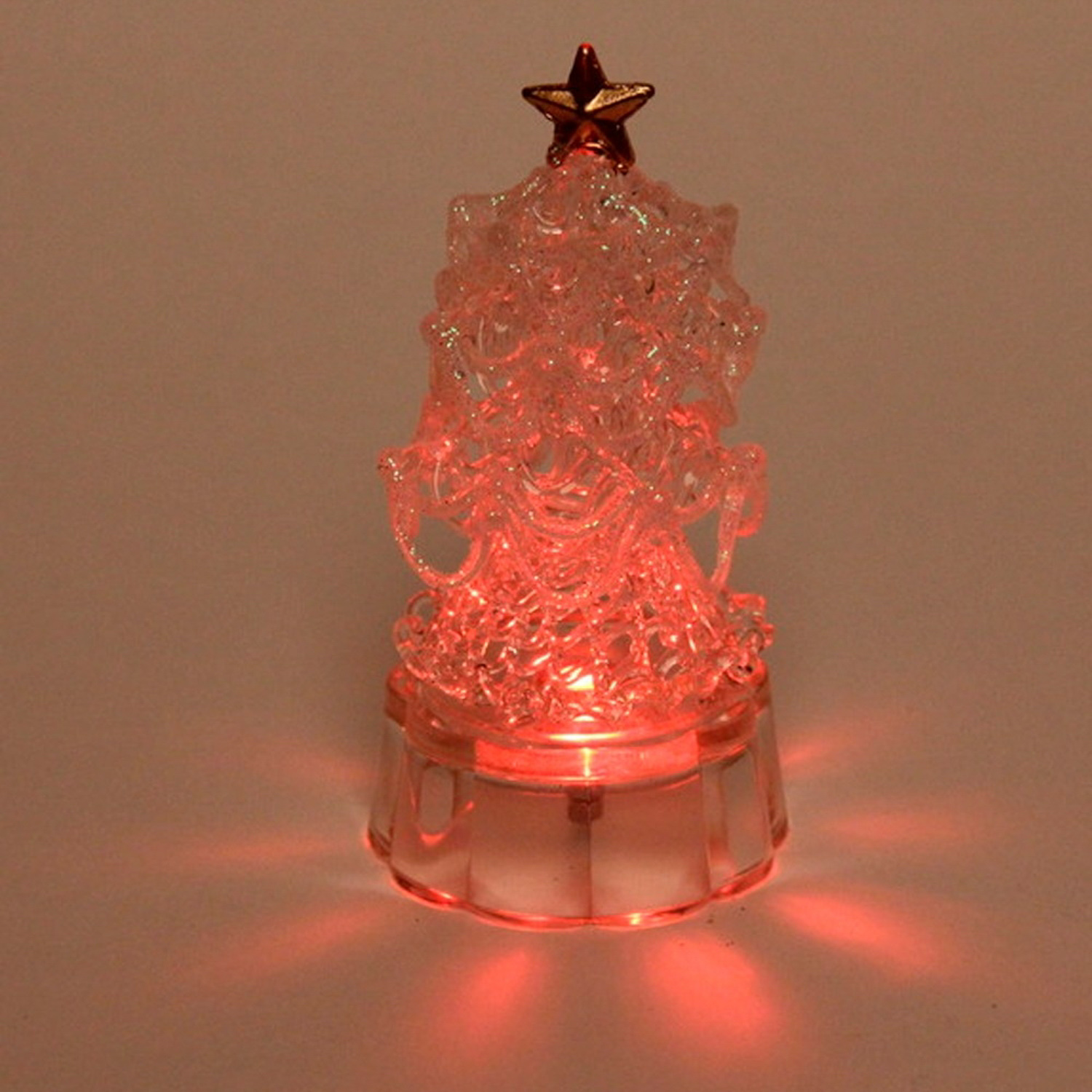 яяяСувенир с подсветкой "Лесная ёлочка" 7,5*2 см , перламутр