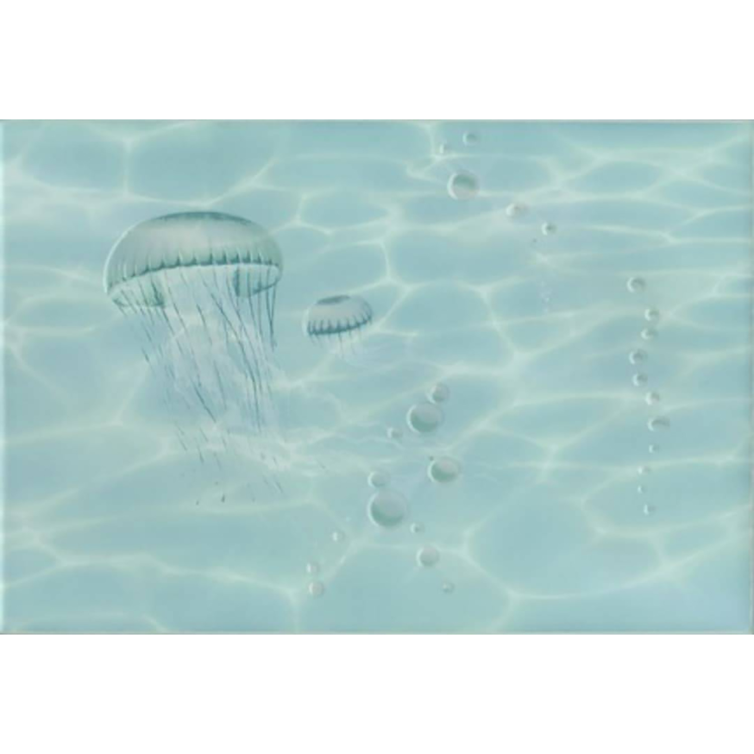 яяяДекор Лазурь (Б) Медуза бирюзовый 250*350 (1*9) Березакерамика