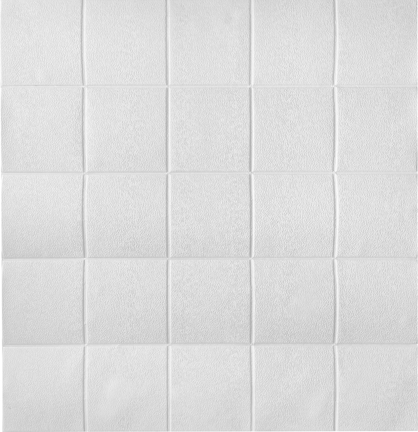 Панель стеновая мягкая самоклеющаяся Квадрат белый 700х770мм