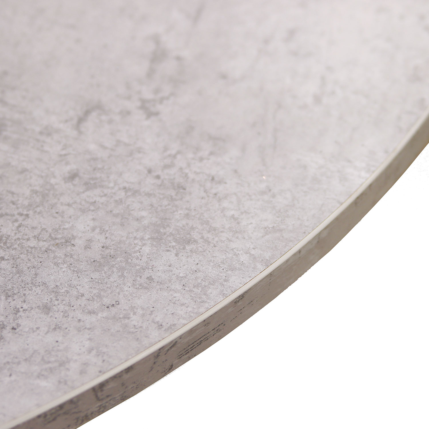 Стол раздв.ЛОКИ d1200(+380) h750мм ЛДСП EGGER Бетон Чикаго свет,Царгов пояс Черный матовый металл*1