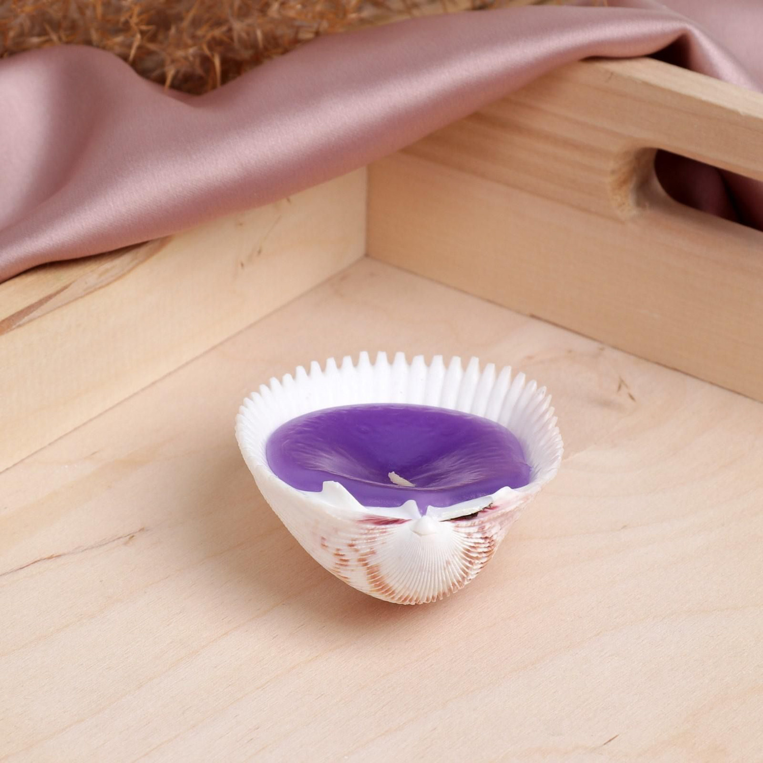 Свеча-ракушка "Time to dream",фиолетовая, 9 х 6 х 2,5 см  6581972