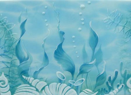 Декор Лазурь Beryoza Ceramica Морское дно бирюзовый 250*350мм