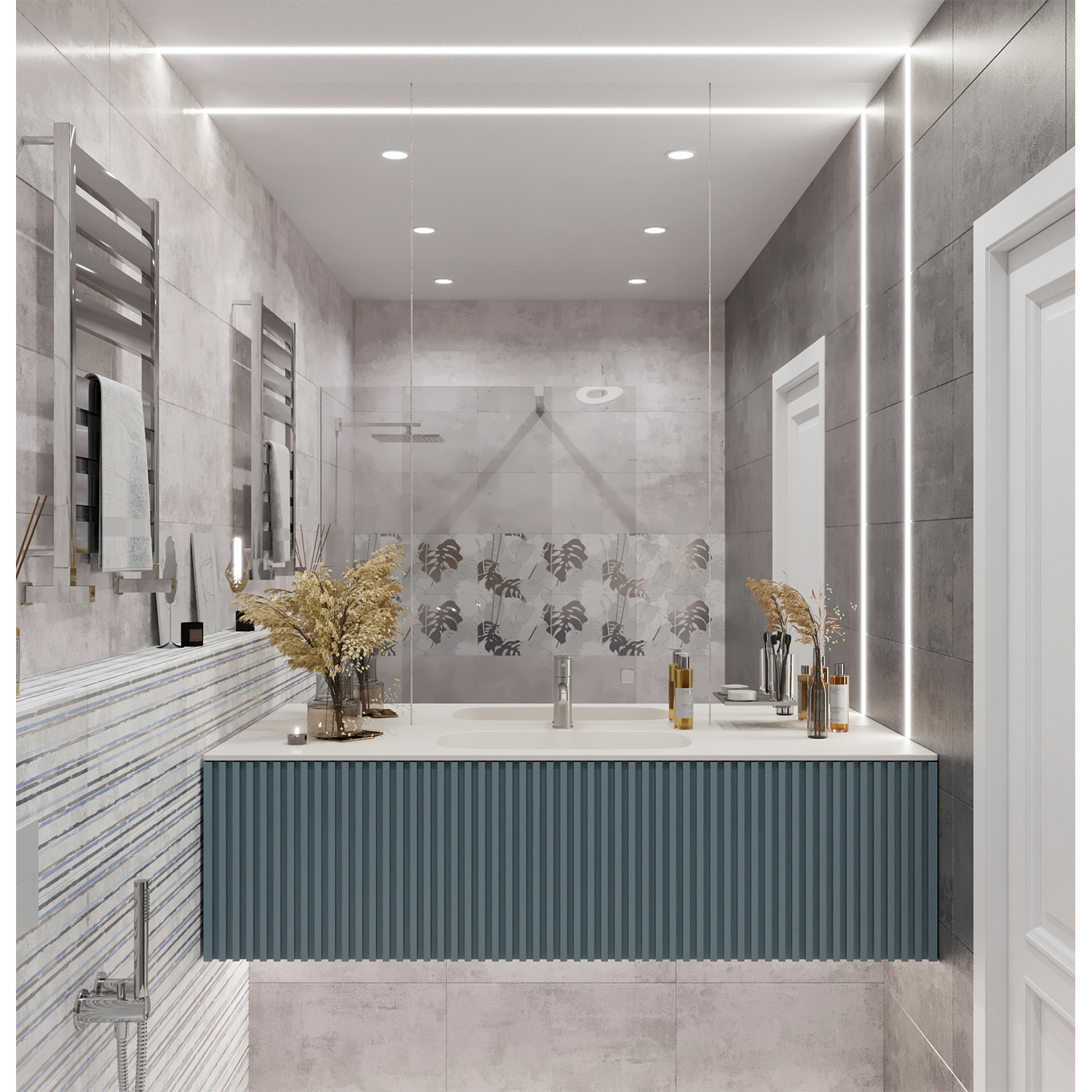 Плитка настенная Куба серая люкс 300*600*9 (0.18*9=1,62*32=51,84) Axima ВКЗ