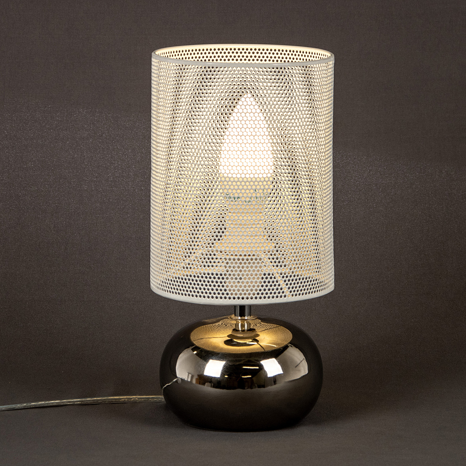 Лампа настольная 21018/1T SV WT Е14 40Вт S=2м2  *1/24