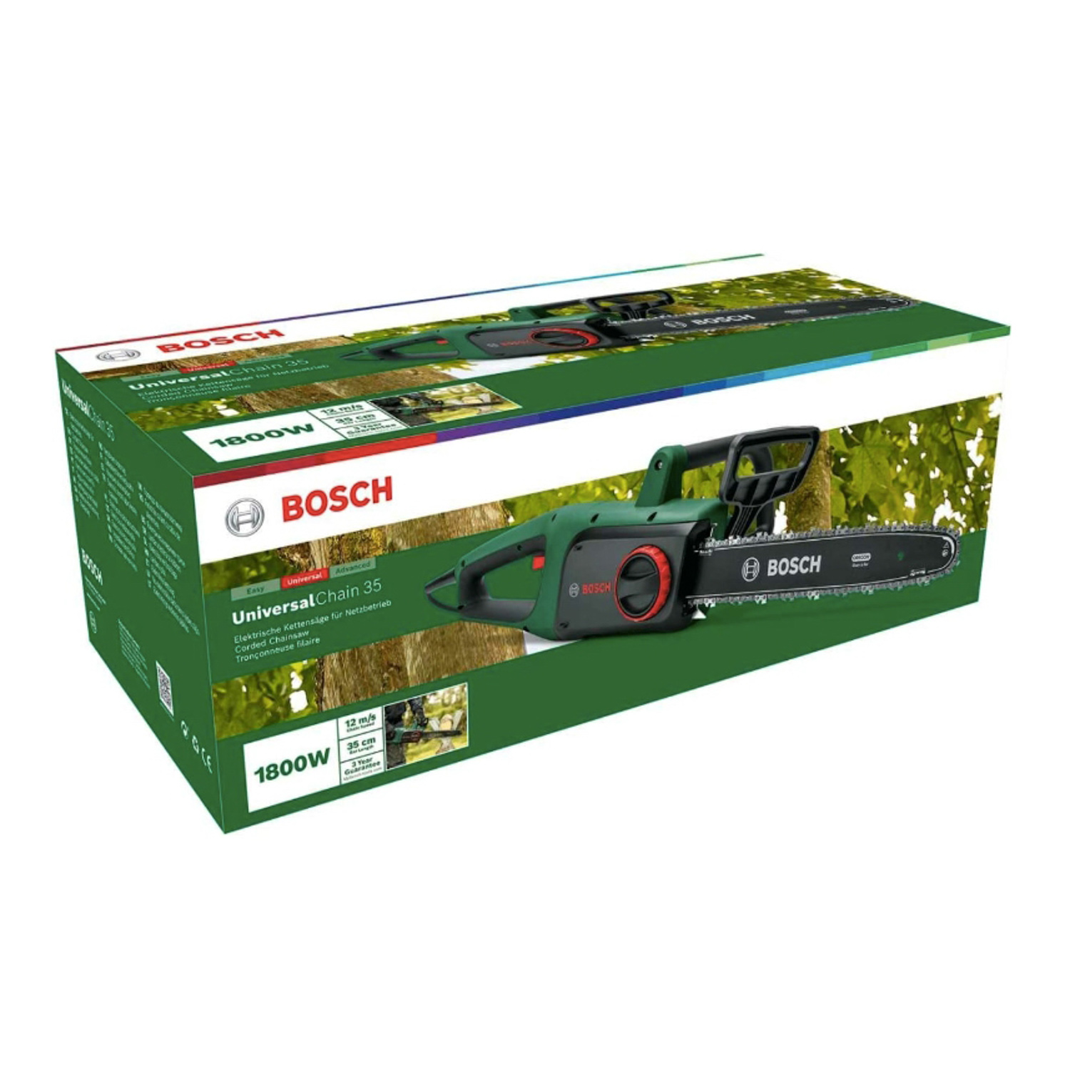 Пила цепная электрическая 1800Вт шина35,0см цепь52зв. шаг3/8" паз1,1мм UniversalChain 35 BOSCH *1