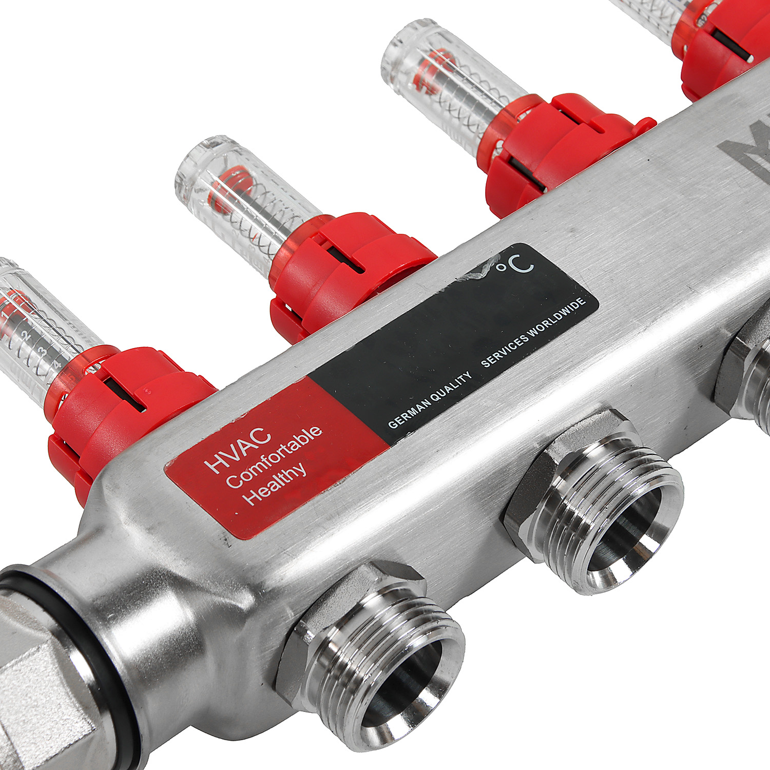 Коллекторная группа Millennium с расходомером, 6 выходов, с кранами