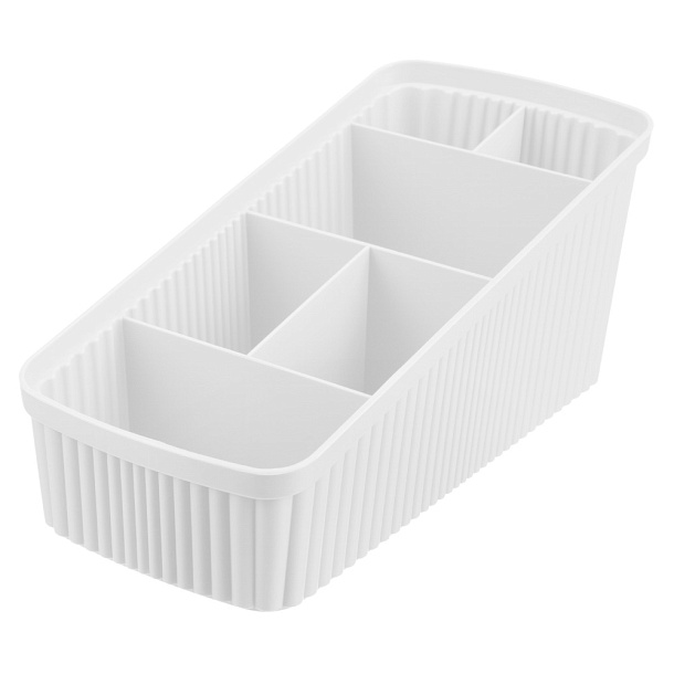 Органайзер пластм. "Velvet" 6 секций 240x117x106мм Белый арт.434256516 ("Бытпласт") *1/12