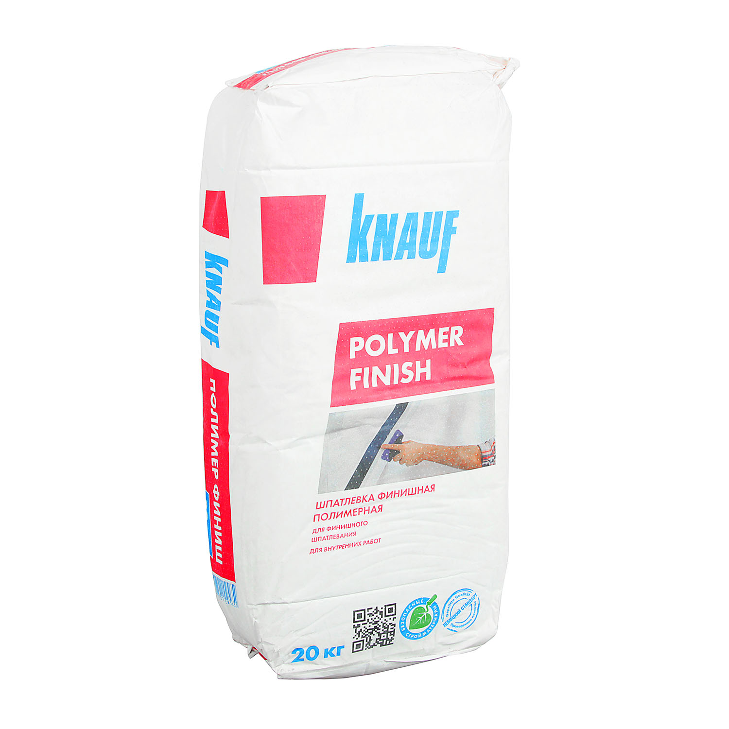 Шпаклевка полимерная KNAUF Polymer Finish, финишная, 20 кг, белый Шпаклевка полимерная KNAUF Polymer Finish, финишная, 20 кг, белый