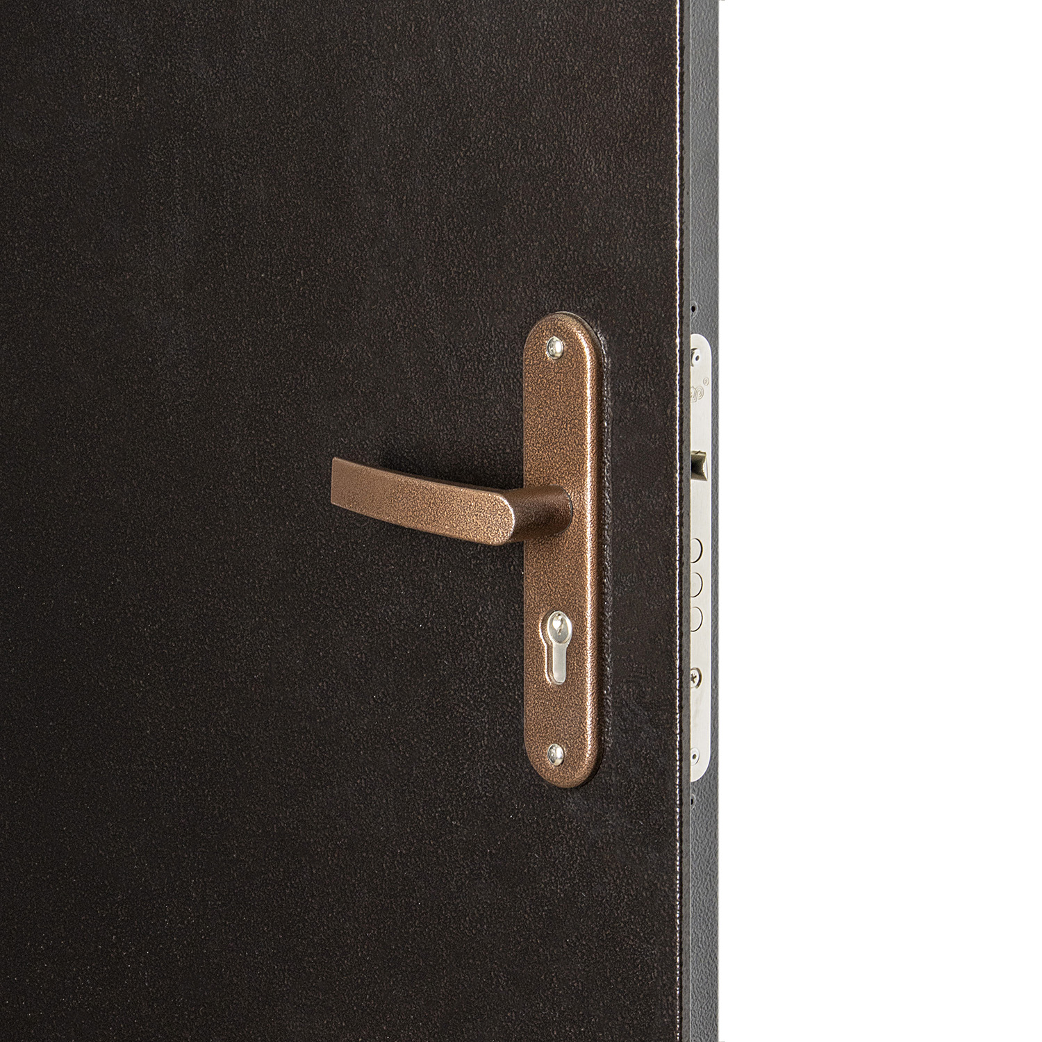 Дверь входная 2050х960х50 мм ПРОМЕТ Спец, правая, медный антик/итальянский орех