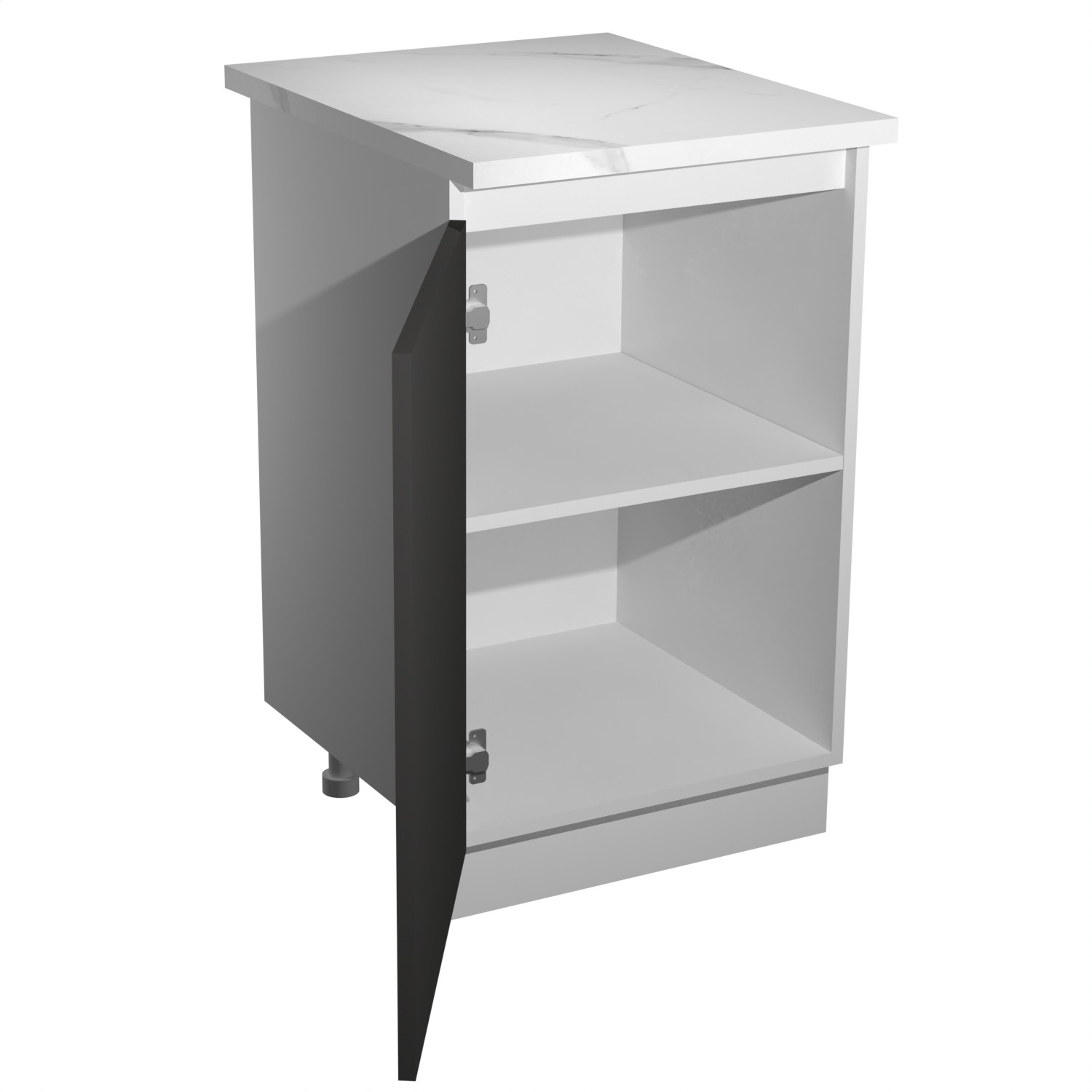 Шкаф напольный 500х850х480 мм BROZEX-WOOD Серый лед, с дверцей, серый / графит