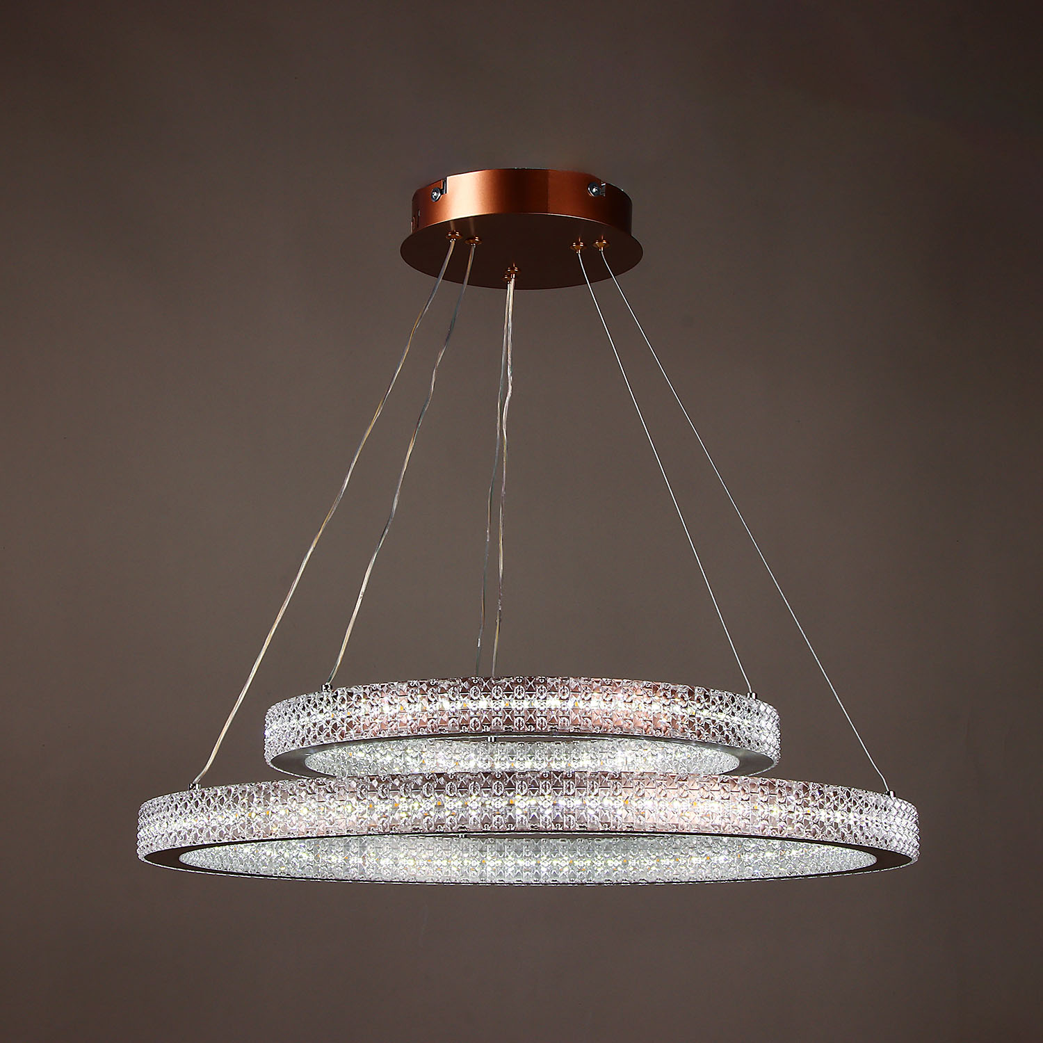 Люстра 9200(9238)/240W coffee 600+400 мм 3 реж., пульт S=20м2 VERNER LIGHTING *1