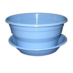 Кашпо пластм. "Фиалка" 0,5л d верха 125мм h60мм с поддоном Коричневое (Ирбит) *1/100