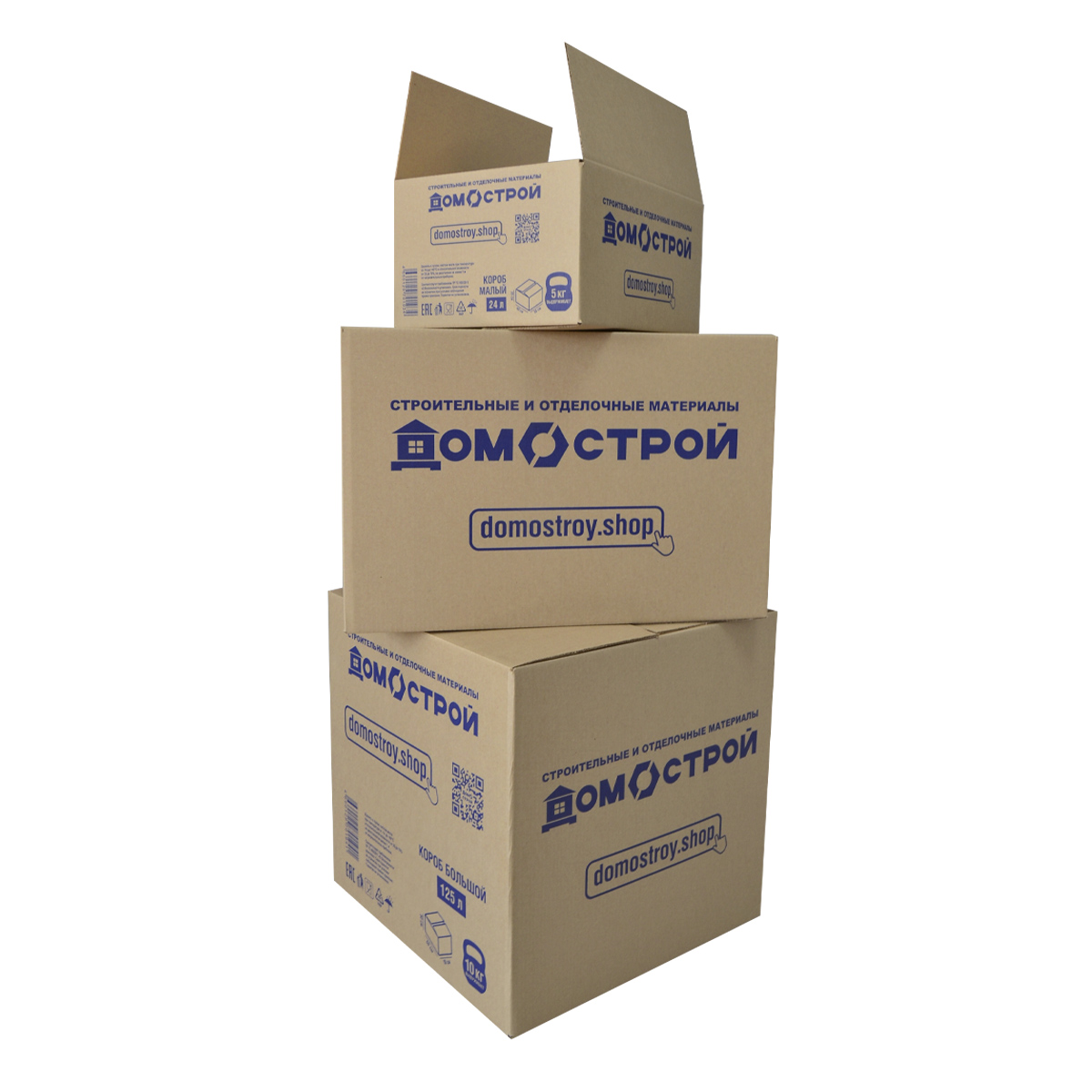 Коробка из гофрокартона ДомоСтрой, 600х400х400 мм