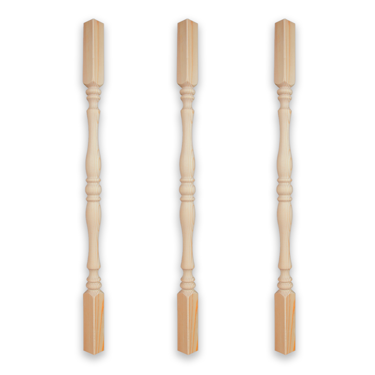 Балясина 5х5х90 см Арелан, точеная, тип 3, сосна, сорт экстра Балясина 5х5х90 см Арелан, точеная, тип 3, сосна, сорт экстра