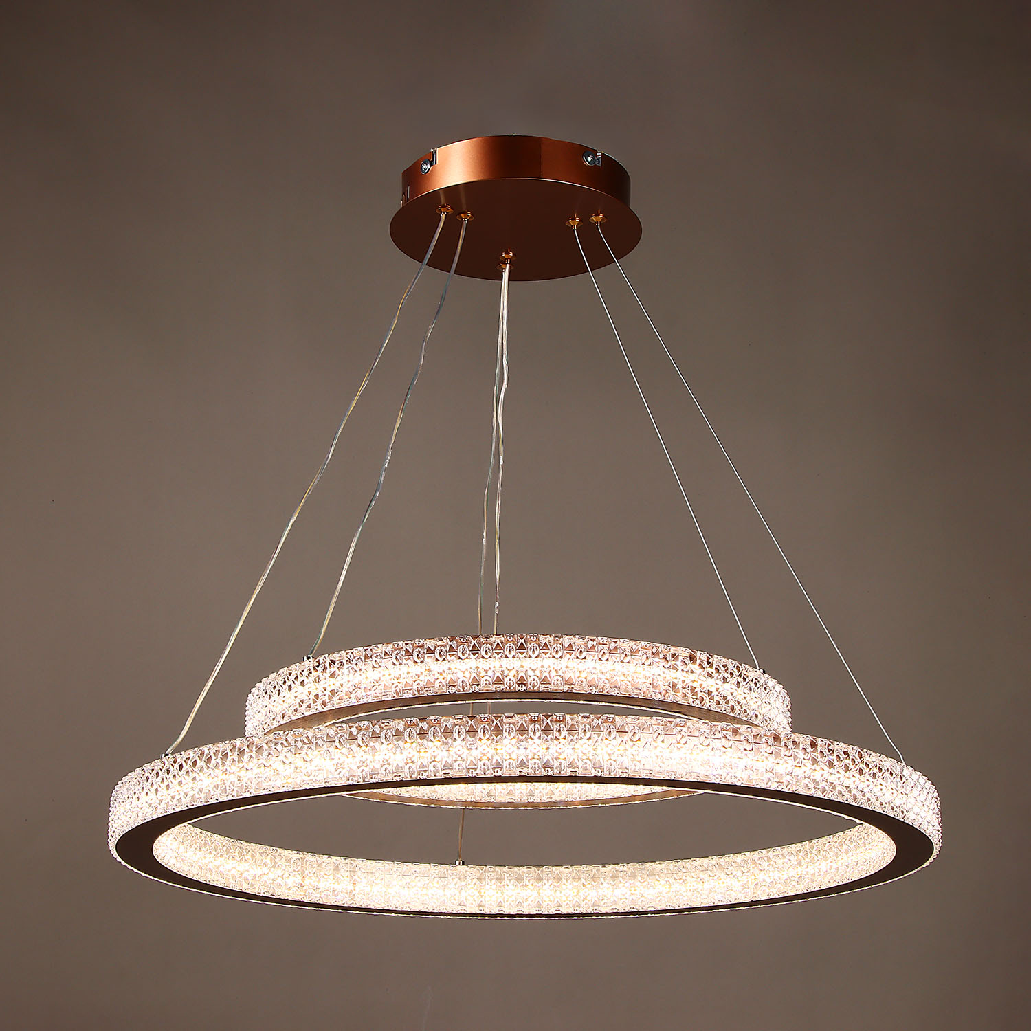 Люстра 9200(9238)/240W coffee 600+400 мм 3 реж., пульт S=20м2 VERNER LIGHTING *1