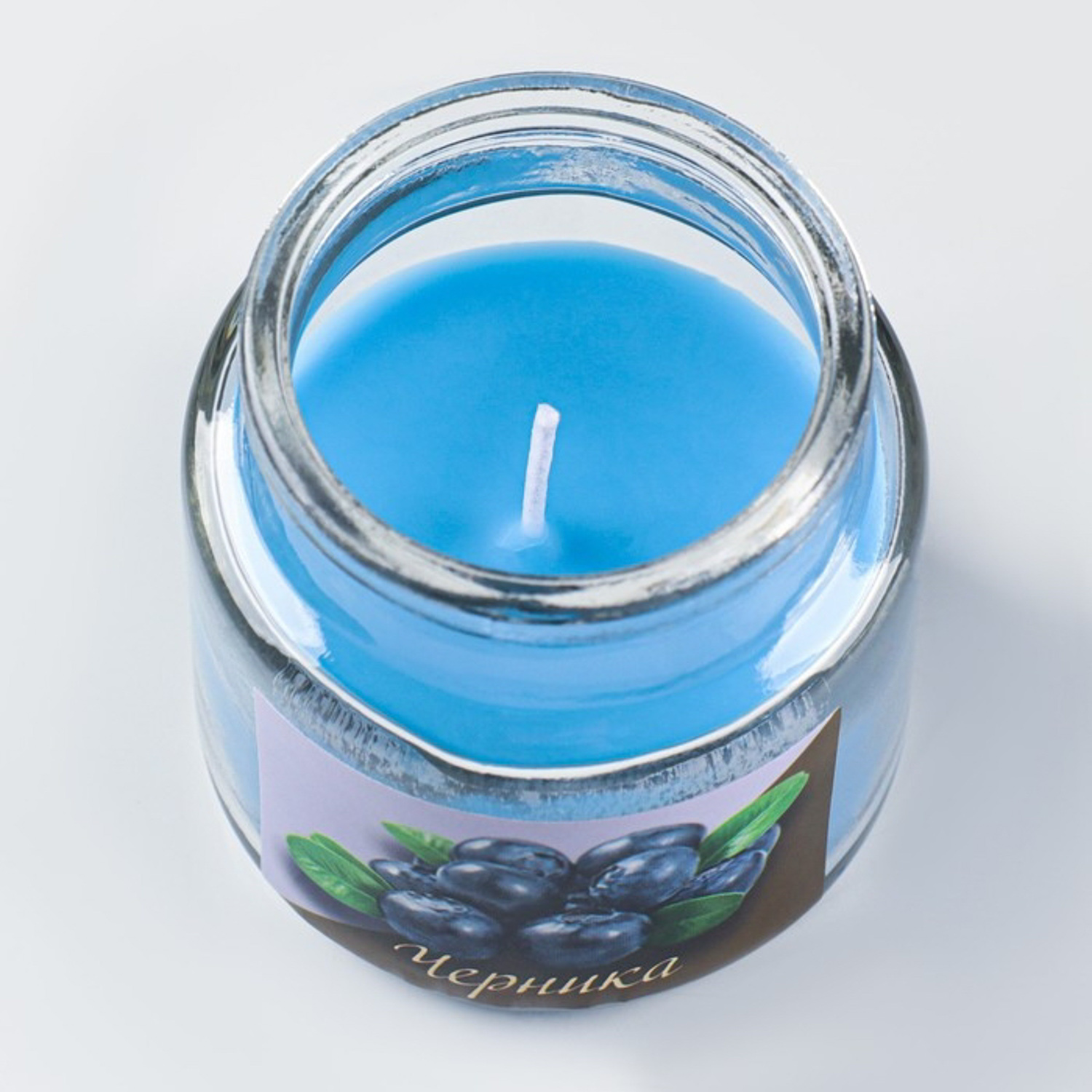 Свеча в стекле ароматическая 6х8,5см, аромат: черника 1705090 Свеча в стекле ароматическая 6х8,5см, аромат: черника 1705090