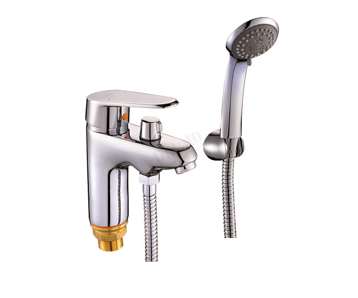 Смеситель для ванны Potato P1409, с комплектом, короткий излив, однорычажный