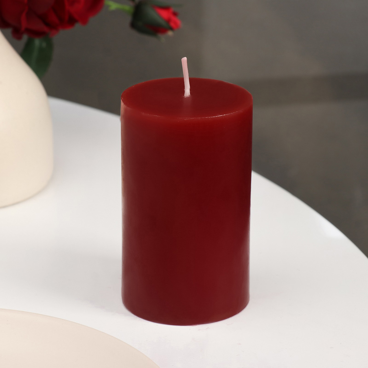 Свеча-цилиндр ароматическая "Вишня", 6х10 см   9667576