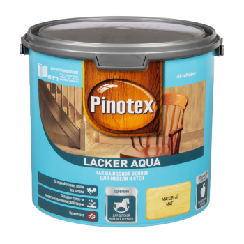 Лак акриловый для мебели и стен матовый 2,7 л Пинотекс Lacker Aqua 10 *1