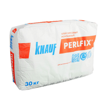 Клей монтажный 30 кг KNAUF Perlfix, гипсовый Клей монтажный 30 кг KNAUF Perlfix, гипсовый