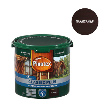 Защитно-декоративное покрытие 2.5 л для древесины PINOTEX Classic Plus 3 в 1, палисандр