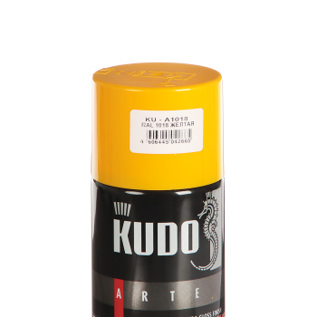 Эмаль-аэрозоль желтый 520 мл RAL 1018 KUDO *1/12