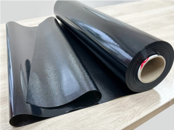 Клеёнка без основы "термо" с тиснением тонированная Черная шир.  0,6м, толщ.0,8мм GW-53011 *20