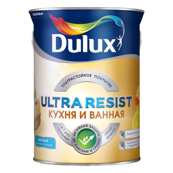 Краска латексная для кухни и ванной 0,9 л Dulux Ultra Resist влагостойкая База BС  *1