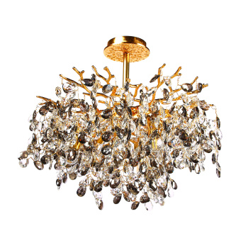Светильник потолочный хрусталь 5509 Gold 500 мм Е14 S=16м2 золото  VERNER LIGHTING *1 Светильник потолочный хрусталь 5509 Gold 500 мм Е14 S=16м2 золото  VERNER LIGHTING *1