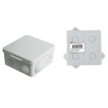 Коробка распаячная 7 вх. ОП 80х80х50мм IP54 TDM SQ1401-0512 инд. штр-код *10/100