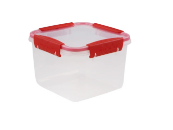 Контейнер д/прод. пластм. "Butterfly bright" 1,7л 156х156х111мм герметичный Красный 78559 *1/8