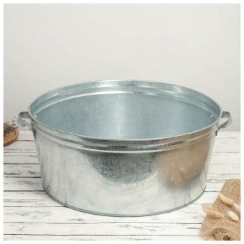 Таз металл. оцинкованный 13л круглый с ручками *1/10