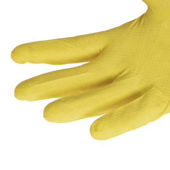 Перчатки латексные с хлопк.напыл."Делик.уборка" Прочные M(средний) 1пара DGL017L "Komfi"*12/240