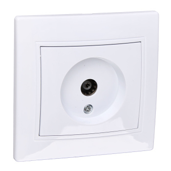 Розетка Intro Plano СП 1-мест. белая TV IP20 1-301-01