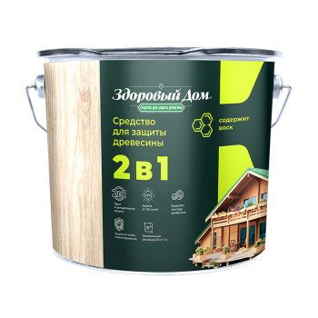 Защитно-декоративное покрытие для древесины 2 в1 Махагон 0,8 л Здоровый дом