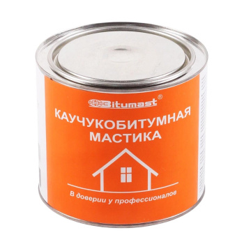 Мастика битумно-каучуковая 2 л Bitumast, гидроизоляционная