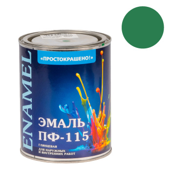 Эмаль ПФ-115 зеленая 0,8 кг Простокрашено *1/14/490 Эмаль ПФ-115 зеленая 0,8 кг Простокрашено *1/14/490