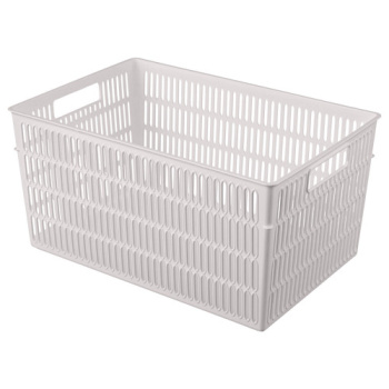 Корзина для хранения пластм. "Simplify" 274х184х138мм 6л Св.-беж арт 435250534 ("Бытпласт") *1/24