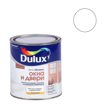 Краска акриловая 0.75 л для окон и дверей DULUX, база BC, полуматовая