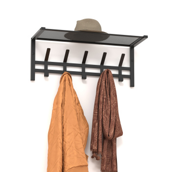 Вешалка настенная с полкой 670х270х270мм "Торонто 21" Черная ВСПТ21 Ч ("ЗМИ") *1 Вешалка настенная с полкой 670х270х270мм "Торонто 21" Черная ВСПТ21 Ч ("ЗМИ") *1