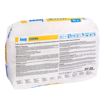 Шпаклевка гипсовая KNAUF Fugen, универсальная, 25 кг Шпаклевка гипсовая KNAUF Fugen, универсальная, 25 кг