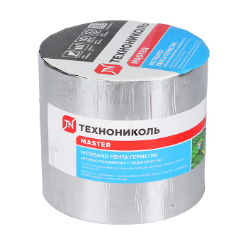 Лента-герметик 10х0.15 м ТехноНиколь Nicoband, самоклеящаяся, серебристый