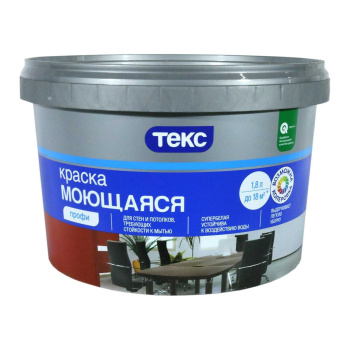 Краска акриловая для стен и потолков 9 л ТЕКС "Профи" моющая База D *1/44