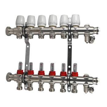 Коллекторная группа Millennium с расходомером, 6 выходов, с кранами Коллекторная группа Millennium с расходомером, 6 выходов, с кранами