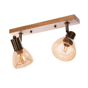 Светильник настенный (спот) N5104/2 AB+WOOD Е14 2*40W   VERNER LIGHTING *1