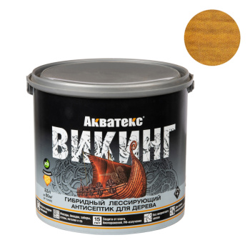 Антисептик 2.5 л для дерева АКВАТЕКС ВИКИНГ, гибридный, лессирующий, дуб
