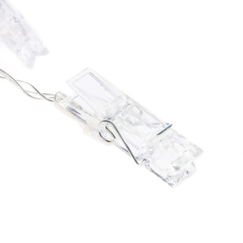 Гирлянда «Нить» Luazon Lighting, 5 м, 8 режимов, теплый белый, прищепки, 30 LED, IP20, 220 В