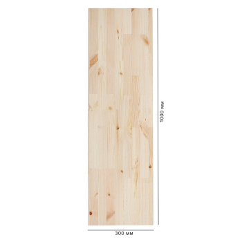 Мебельный щит 1000х300х18 мм Арелан, сорт В Мебельный щит 1000х300х18 мм Арелан, сорт В