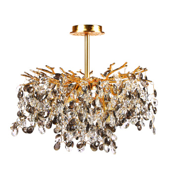 Светильник потолочный хрусталь 5509 Gold 500 мм Е14 S=16м2 золото  VERNER LIGHTING *1 Светильник потолочный хрусталь 5509 Gold 500 мм Е14 S=16м2 золото  VERNER LIGHTING *1